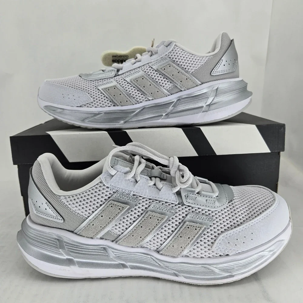Adidas Astrastar Silver Grey Metallic Running Shoes JP5951 Mens 10 New
